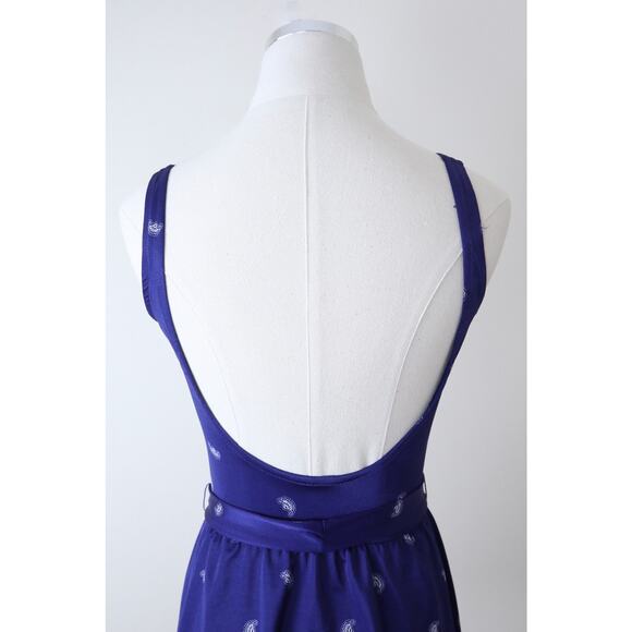 Vintage 1960s Size S Rose Marie Reid Skirted One Piece Bathing Suit Blue - Picture 6 of 9